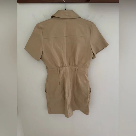 Sézane Oanelle Mini Dress in light beige size 2 - Picture 6 of 9